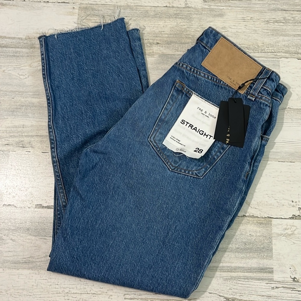 Rag & Bone Nina High-Rise Ankle Cigarette Jeans Size 28 NWT